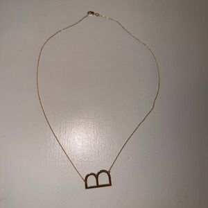 Gold Initial B Pendant Necklace - Women's Jewelry